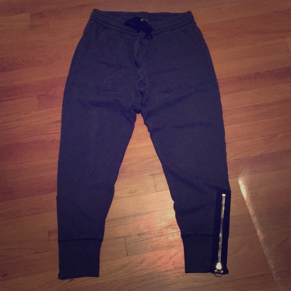 Gap gray joggers with zipper ankle detail